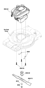 Engine Group (7502977) Diagram and Parts List for 7800906 (CSP22625FC-625 Series)(2012) Briggs and Stratton Lawn Mower
